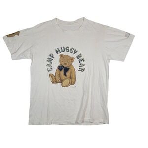 VTG 80's T Shirt Mens Sz‎ L Large White Camp Huggy Bear Graphic Single Stitch